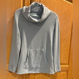 J. JILL Pure Jill Light Green Cowl Neck Top Pullover Pocket Size XS Petite